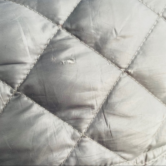J. CREW Quilted Down Filled Gray Puffer Jacket Size S - Picture 10 of 10